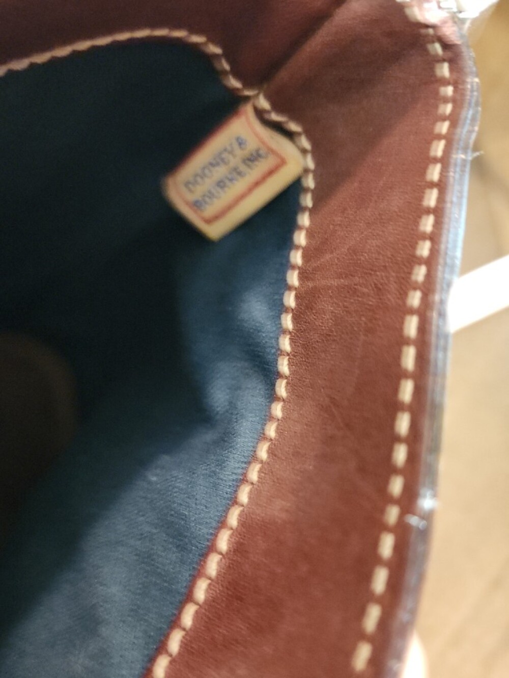 Dooney & Bourke Brown Leather Messenger Satchel with Buckle - Picture 14 of 16